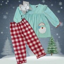 Load image into Gallery viewer, JOLLY SANTA GIRL PANT SET
