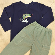 Load image into Gallery viewer, BASS FISH APPLIQUE PANT SET
