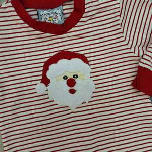 SANTA APPLIQUE BOYS ROMPER