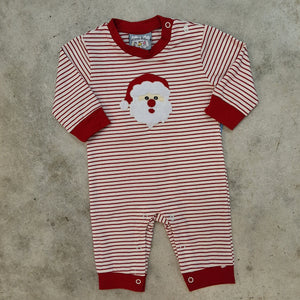 SANTA APPLIQUE BOYS ROMPER