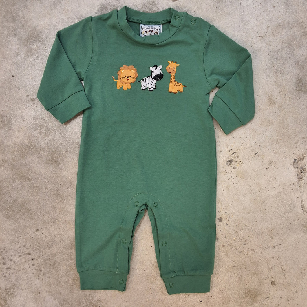 SAFARI APPLIQUE BOYS ROMPER