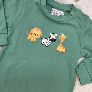 SAFARI APPLIQUE BOYS ROMPER