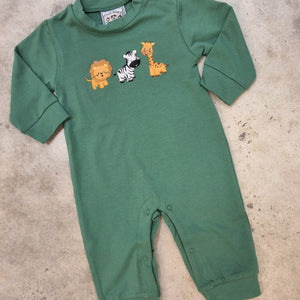 SAFARI APPLIQUE BOYS ROMPER