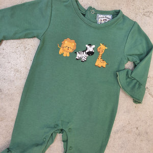 SAFARI APPLIQUE GIRLS ROMPER