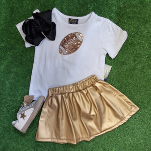 SEQUIN FOOTBALL TEE SHIRT