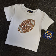 Load image into Gallery viewer, SEQUIN FOOTBALL TEE SHIRT
