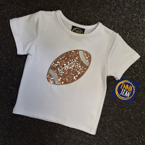 SEQUIN FOOTBALL TEE SHIRT