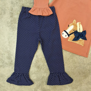 HADLEY THE HORSE RUFFLE PANT SET