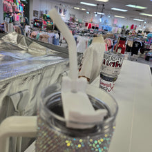 Load image into Gallery viewer, WHITE SEQUIN TUMBLER 30oz.
