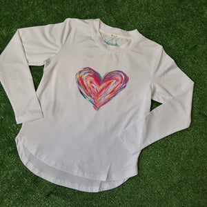 WATERCOLOR HEART PERFORMANCE TEE