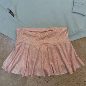 COURT SKORT PEACH LEOPARD