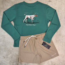 Load image into Gallery viewer, PROPERLY TIED POINTER L/S TEE TEAL
