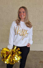 Load image into Gallery viewer, VIKINGS METALLIC WHITE SWEATSHIRT
