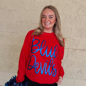 BLUE DEVILS METALLIC SWEATSHIRT