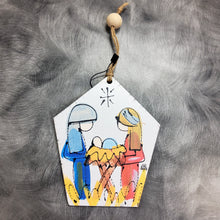 Load image into Gallery viewer, WOODEN TRADITIONAL NATIVITY ORNAMENT
