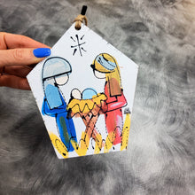 Load image into Gallery viewer, WOODEN TRADITIONAL NATIVITY ORNAMENT
