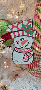 RED SNOWMAN ORNAMENT