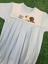 Load image into Gallery viewer, BABY ZOO PLEATED ROMPER
