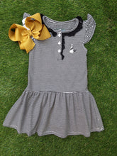 Load image into Gallery viewer, GAME DAY STRIPE DRESS - BLACK
