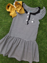 Load image into Gallery viewer, GAME DAY STRIPE DRESS - BLACK
