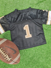 Load image into Gallery viewer, JERSEY - BLACK-VEGAS GOLD and WHITE
