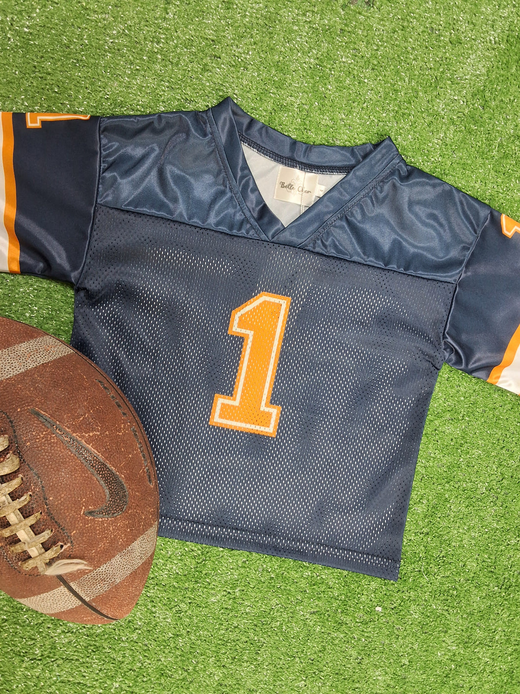 FOOTBALL JERSEY - NAVY and ORANGE