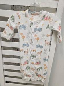 TRACTOR FARM PRINTED CONVERTIBLE GOWN