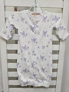 LAVENDER BOWS PRINTED CONVERTIBLE GOWN