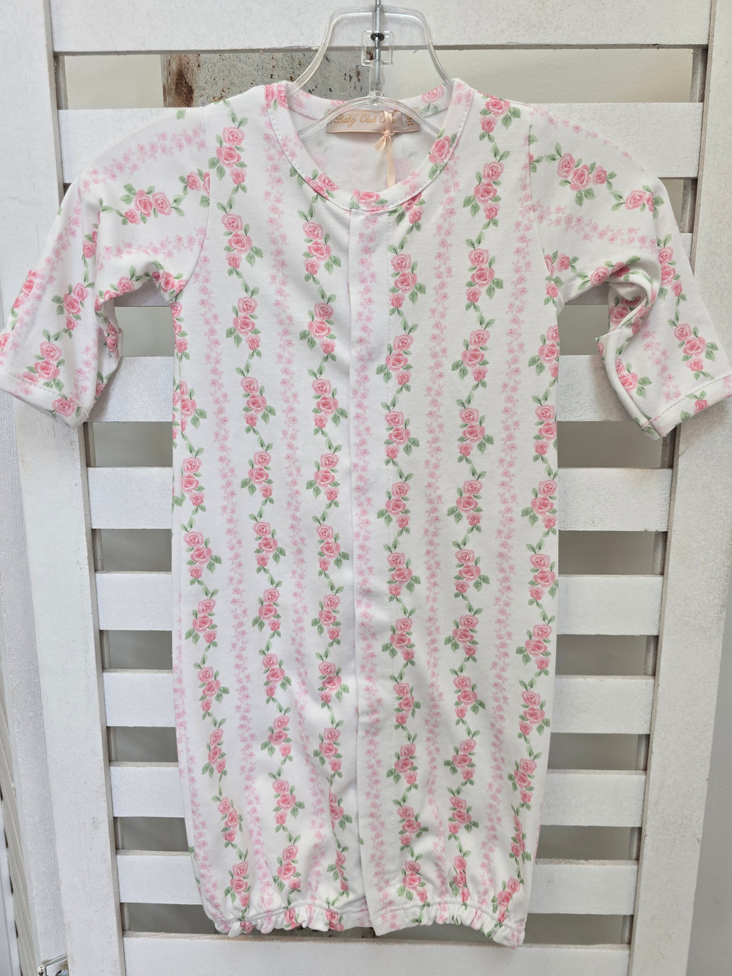 SOFT ROSES PRINTED CONVERTIBLE GOWN