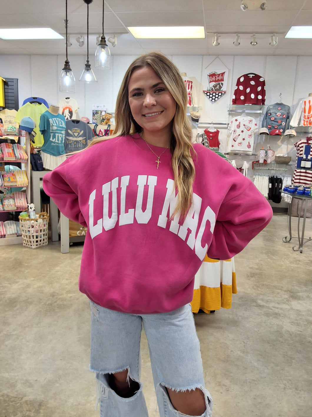LULU MAC SWEATSHIRT - HOT PINK