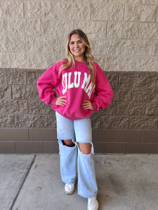 LULU MAC SWEATSHIRT - HOT PINK