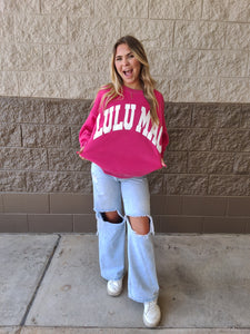 LULU MAC SWEATSHIRT - HOT PINK