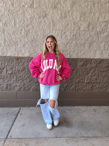 LULU MAC SWEATSHIRT - HOT PINK