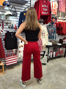RED CORDUROY PANTS
