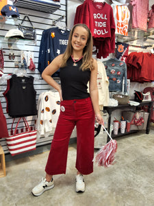 RED CORDUROY PANTS