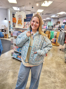 DAINTY FLORAL QUILTED JACKET