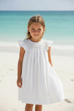 Load image into Gallery viewer, WHITE &amp; ECRU SMOCKED DRESS
