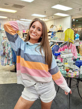Load image into Gallery viewer, STRIPE WASHED HOODIE

