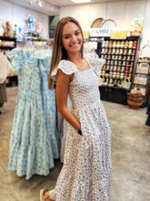 Load image into Gallery viewer, BLUSH BLOSSOM SMOCKED DRESS
