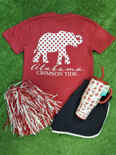 Load image into Gallery viewer, POLKA DOT ELEPHANT - CRIMSON
