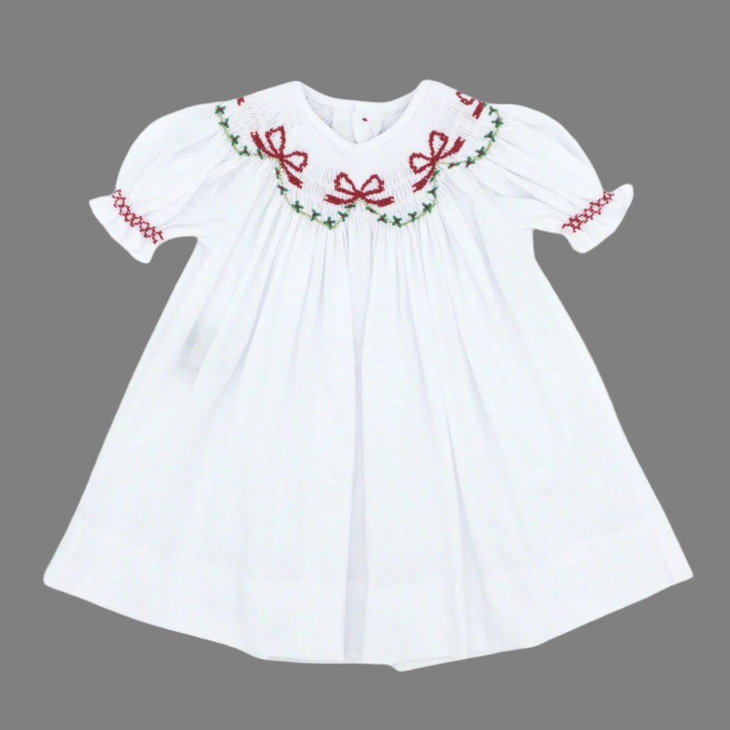 CATE CHRISTMAS RIBBON BISHOP DRESS