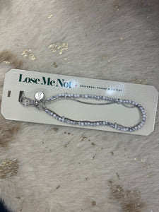 LOSE ME NOT SILVER PHONE WRISTLET