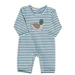 DUCK APPLIQUE BOYS ROMPER