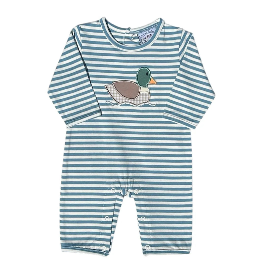 DUCK APPLIQUE BOYS ROMPER