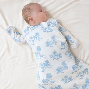 FARM TOILE SLEEPING BAG BLUE