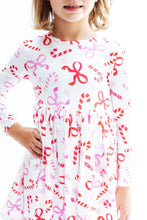 Load image into Gallery viewer, CANDY CANE LANE L/S POCKET TWIRL DRESS
