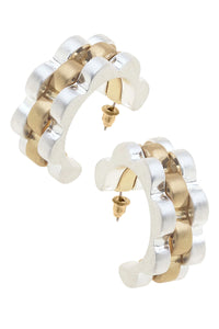 Carter Watchband Chunky Open Hoop Earrings