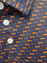 Load image into Gallery viewer, TIGER THEMED BLUE/ORANGE PERFORMANCE POLO YOUTH
