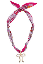 Load image into Gallery viewer, CASSIE PAVE BOW SCARF NECKLACE
