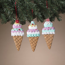 Load image into Gallery viewer, CLAY DOUGH ICE CREAM ORNAMENTS
